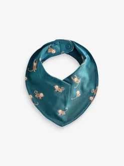Blauwgroen - 5 Pack Dribble Baby 100% Cotton Bibs