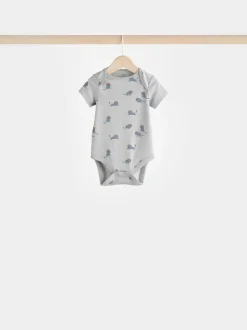 Blauwgroen - Baby 100% katoenen bodysuits verpakking van 7