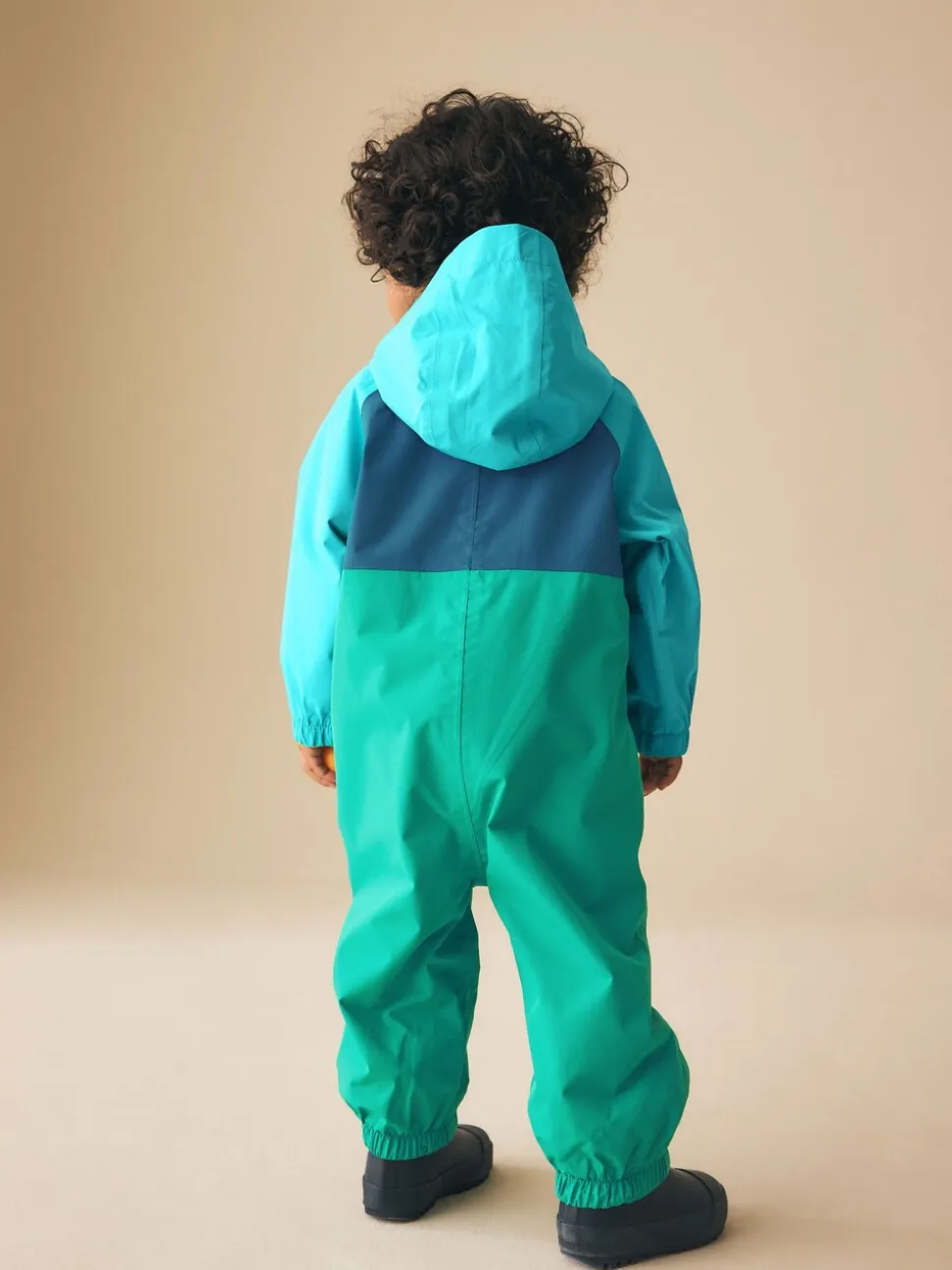 Blauw/Groen - Colourblock Puddlesuit (3mths-7yrs)
