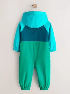 Blauw/Groen - Colourblock Puddlesuit (3mths-7yrs)