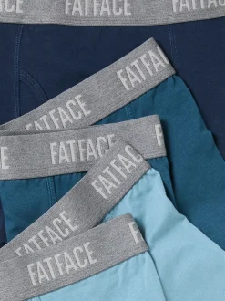 Blauwgroen - FatFace 3 Pairs of Plain Boxers