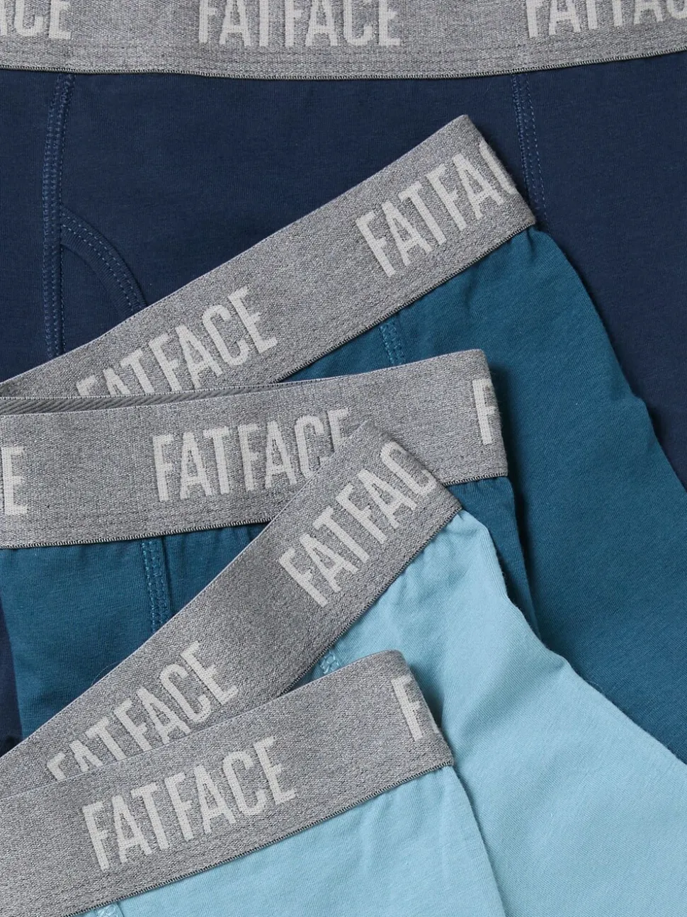 Blauwgroen - FatFace 3 Pairs of Plain Boxers