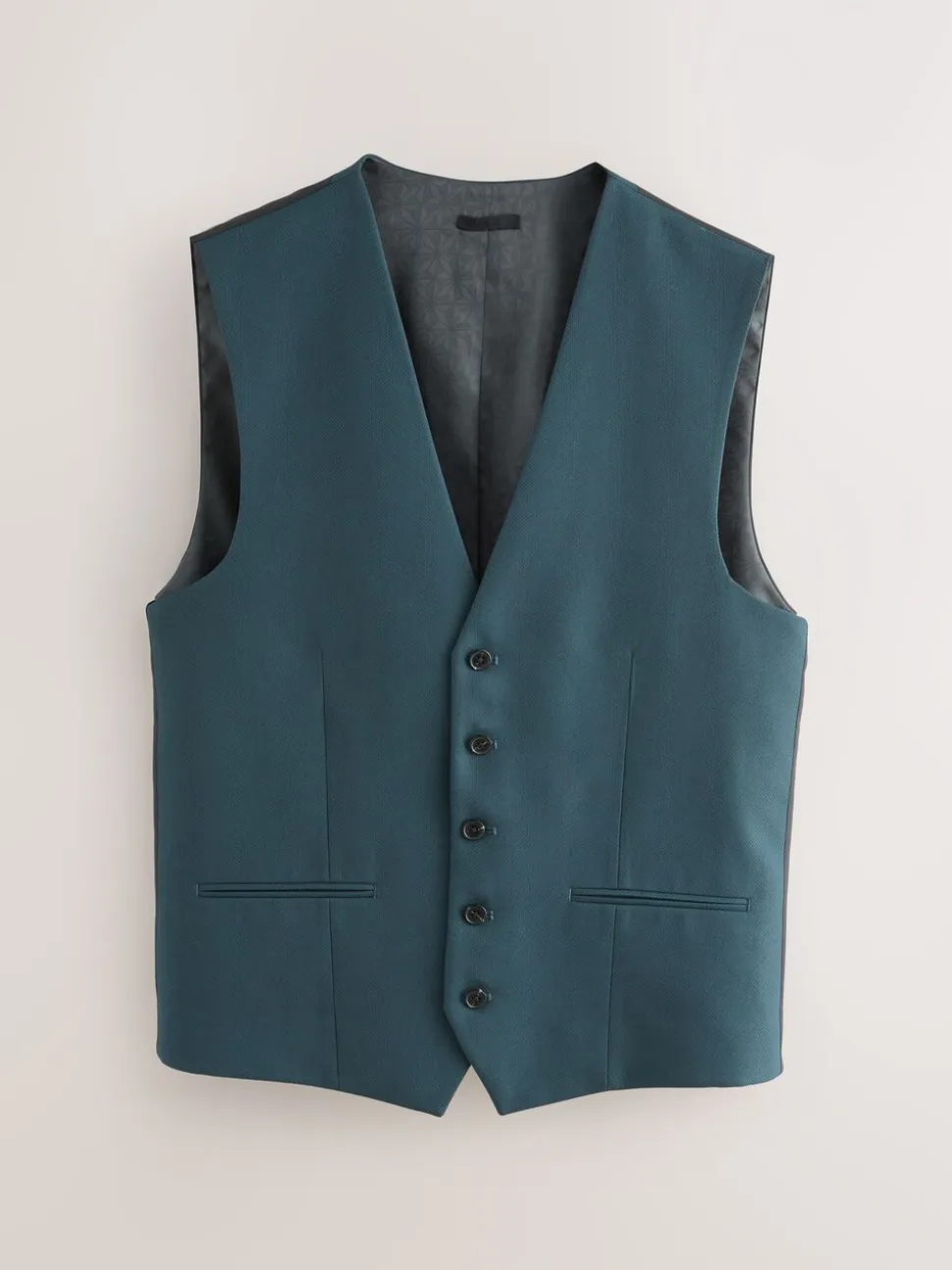 Blauwgroen - Herenvest met textuur