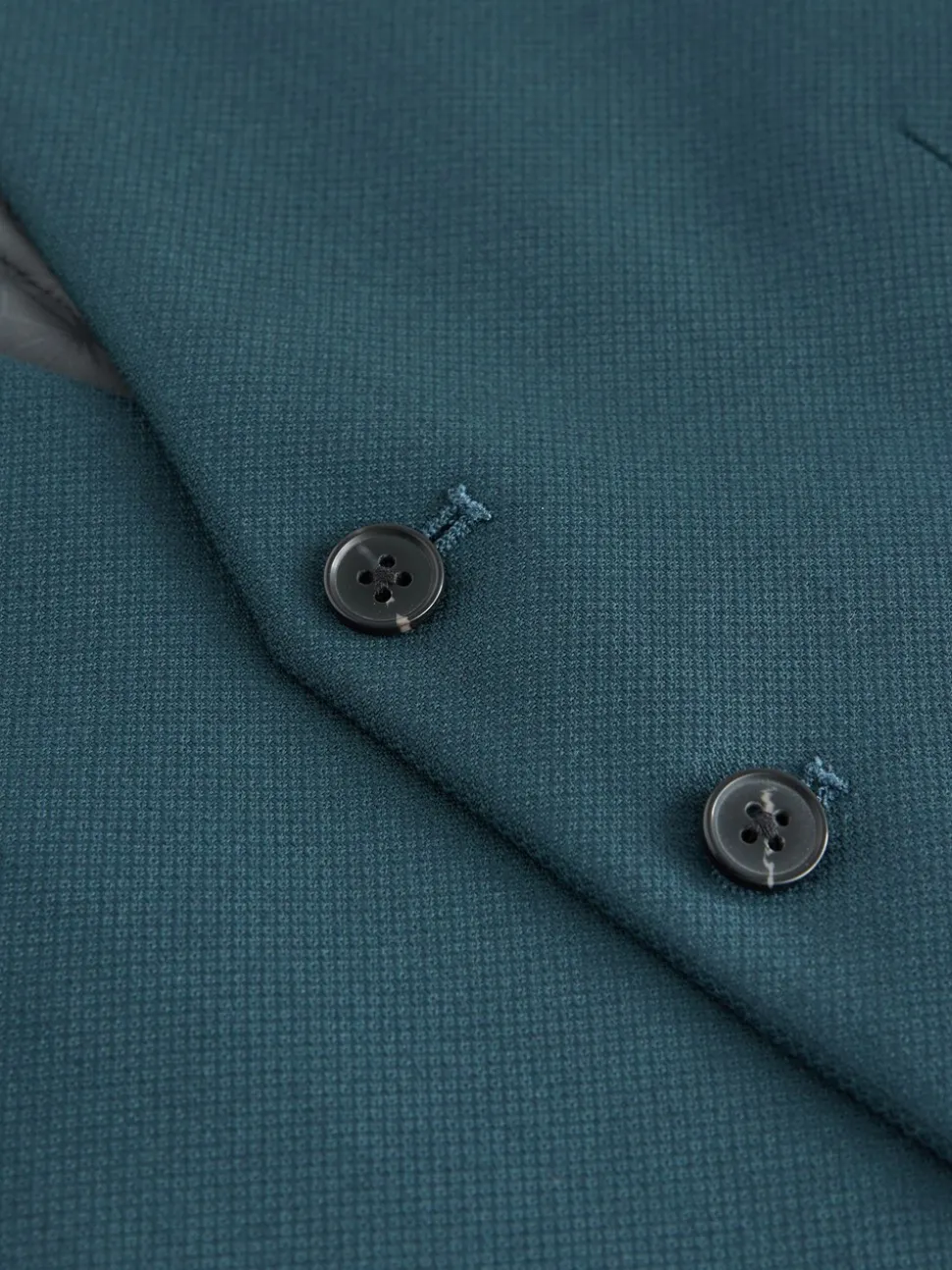 Blauwgroen - Herenvest met textuur