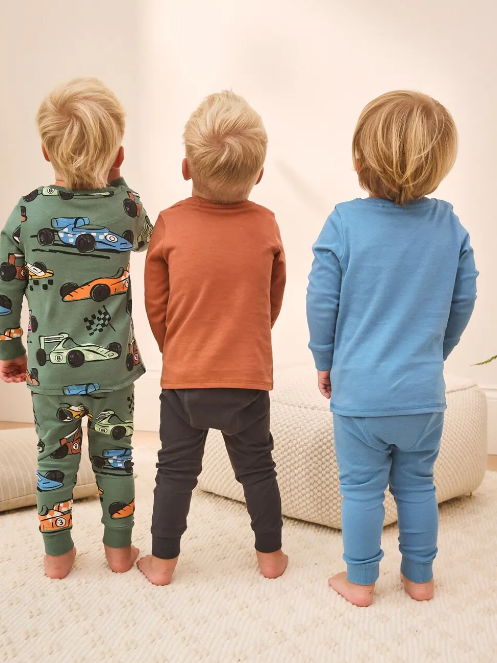 Blauw/Groen - Mini Knusse Pyjama's 3 Set (9mnd-10jr)