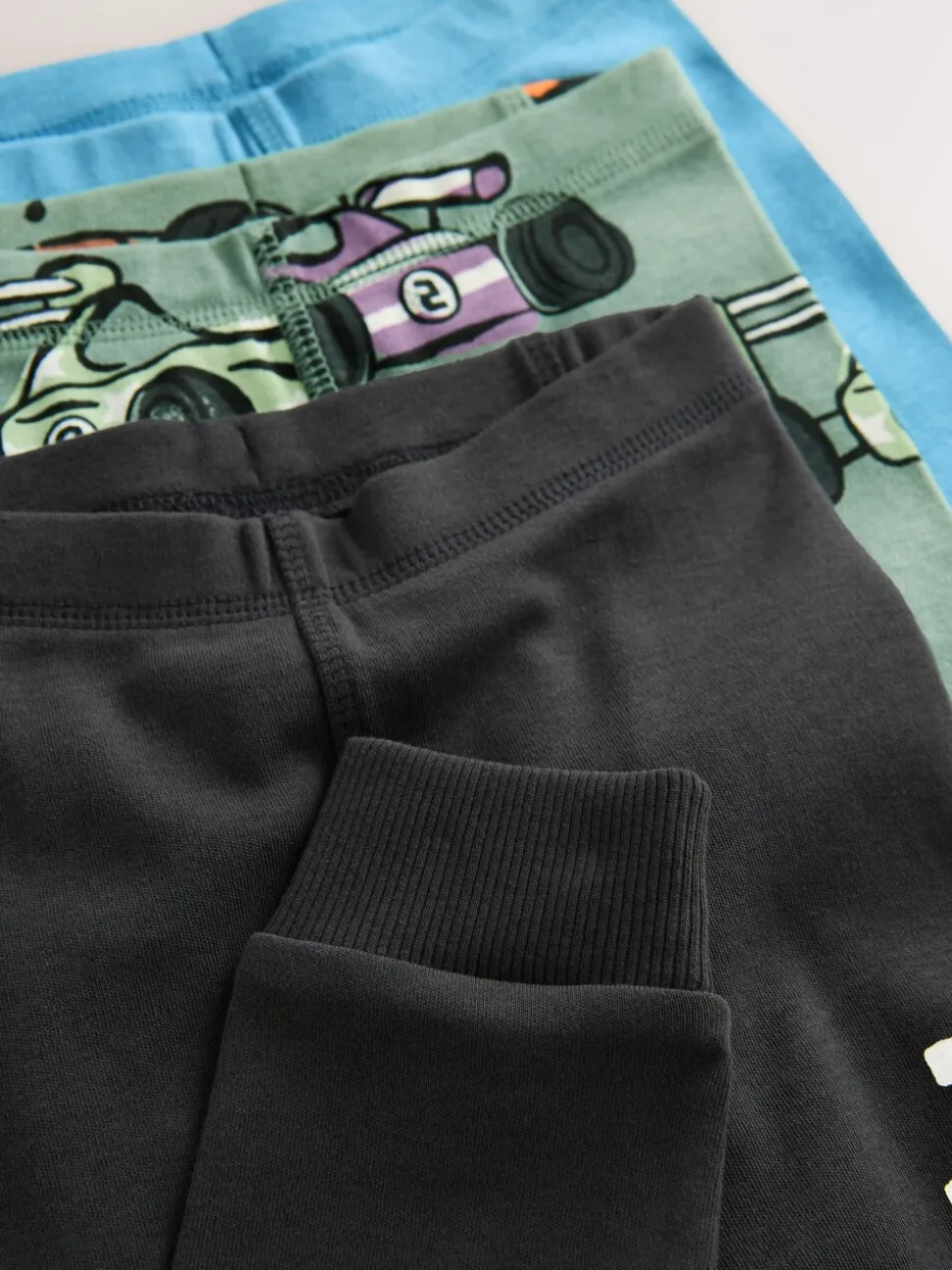 Blauw/Groen - Mini Knusse Pyjama's 3 Set (9mnd-10jr)