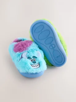 Blauw/Groen - Monsters Inc Fluffy Cupsole Slippers