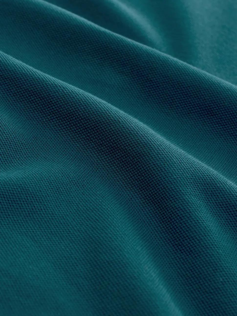 Blauwgroen - Normale Pasvorm - Piqué poloshirt met korte mouwen
