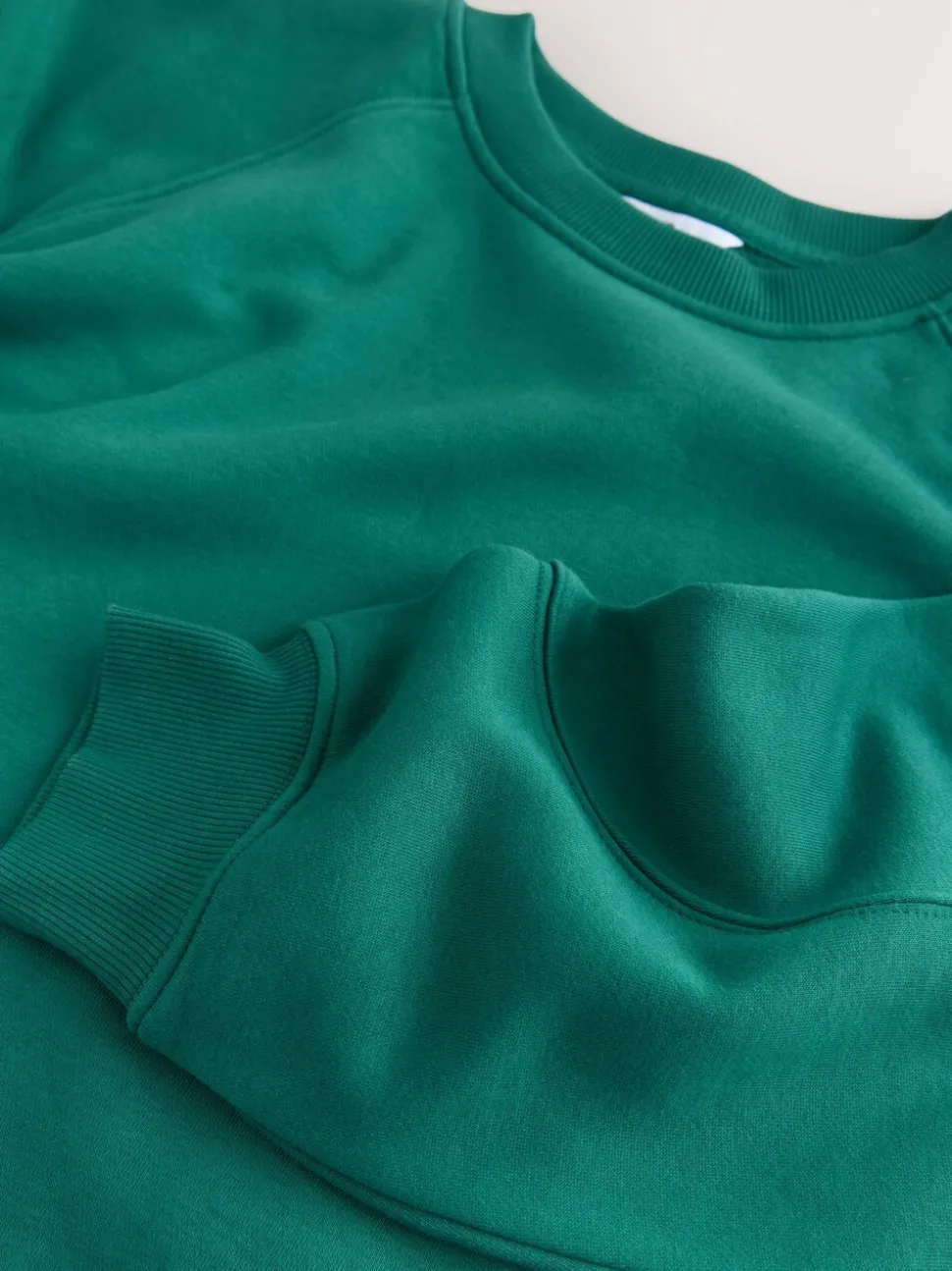 Blauwgroen - Relaxed Fit Heavyweight Longline Crew Neck Sweatshirt