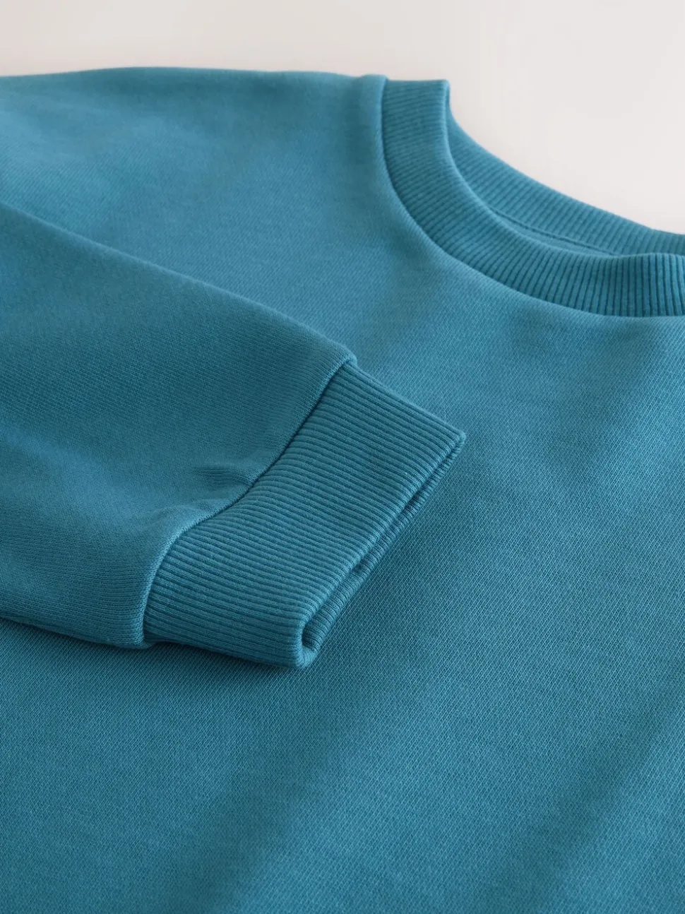 Blauwgroen - Relaxed Fit Long Sleeve Heavyweight T-Shirt (3-16yrs)