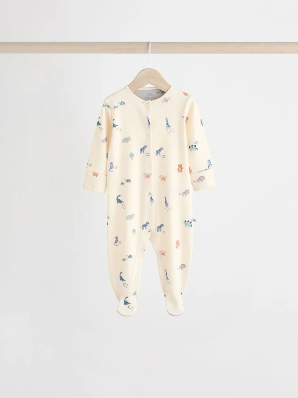 Blauwgroen - Set van 5 baby-pyjama's met patroon (0-2jr)