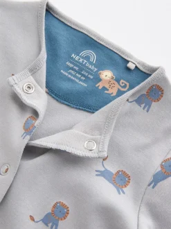 Blauwgroen - Set van 5 baby-pyjama's met patroon (0-2jr)