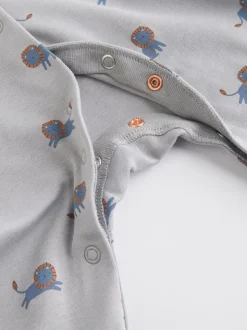 Blauwgroen - Set van 5 baby-pyjama's met patroon (0-2jr)