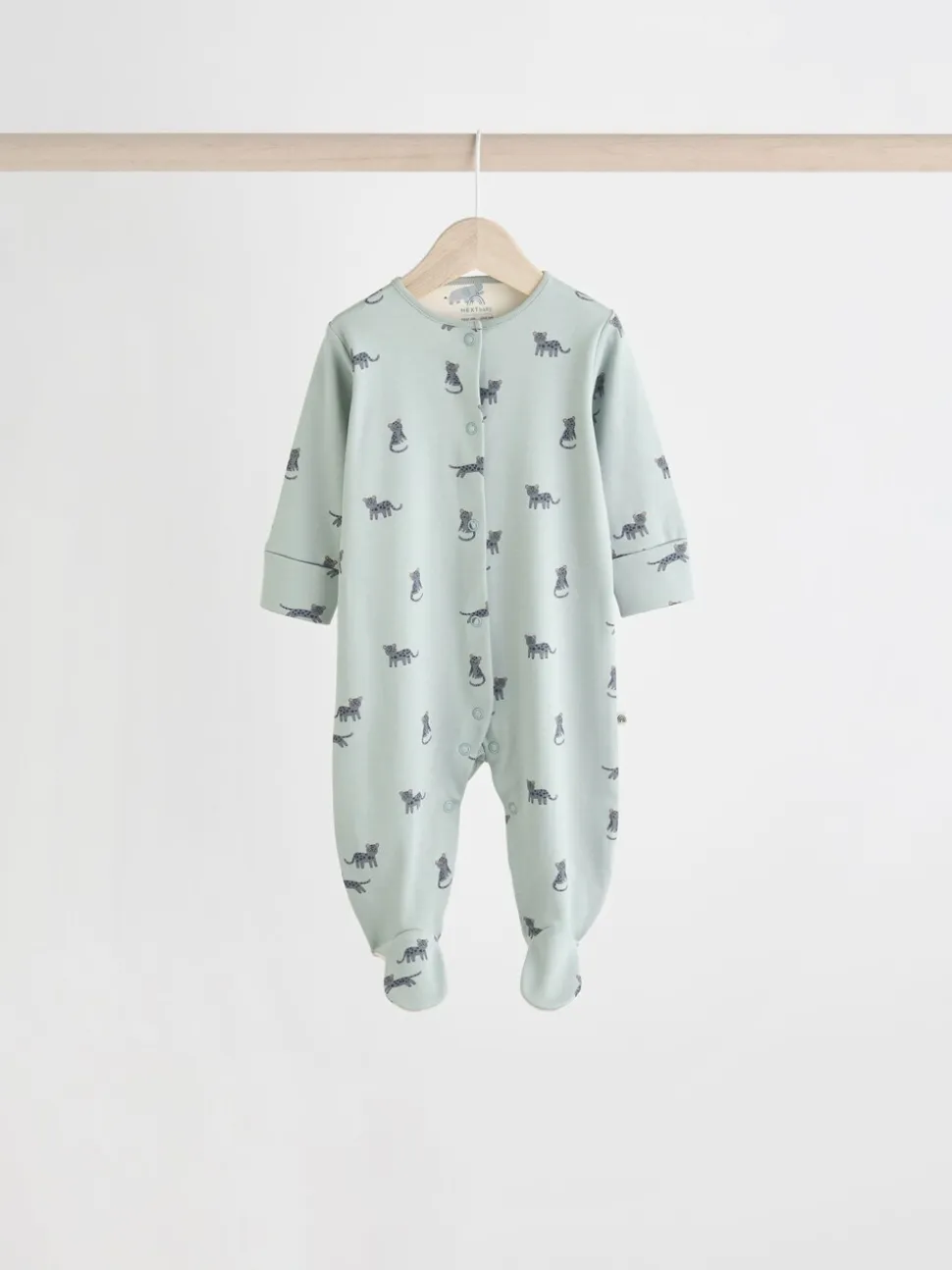 Blauwgroen - Set van 5 baby-pyjama's met patroon (0-2jr)