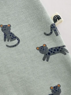 Blauwgroen - Verpakking van 3 baby-pyjama's met rits en print (0mnd -3jr)