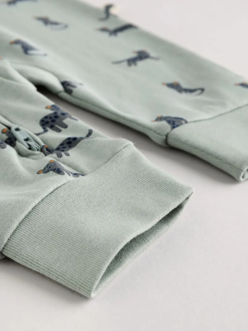 Blauwgroen - Verpakking van 3 baby-pyjama's met rits en print (0mnd -3jr)