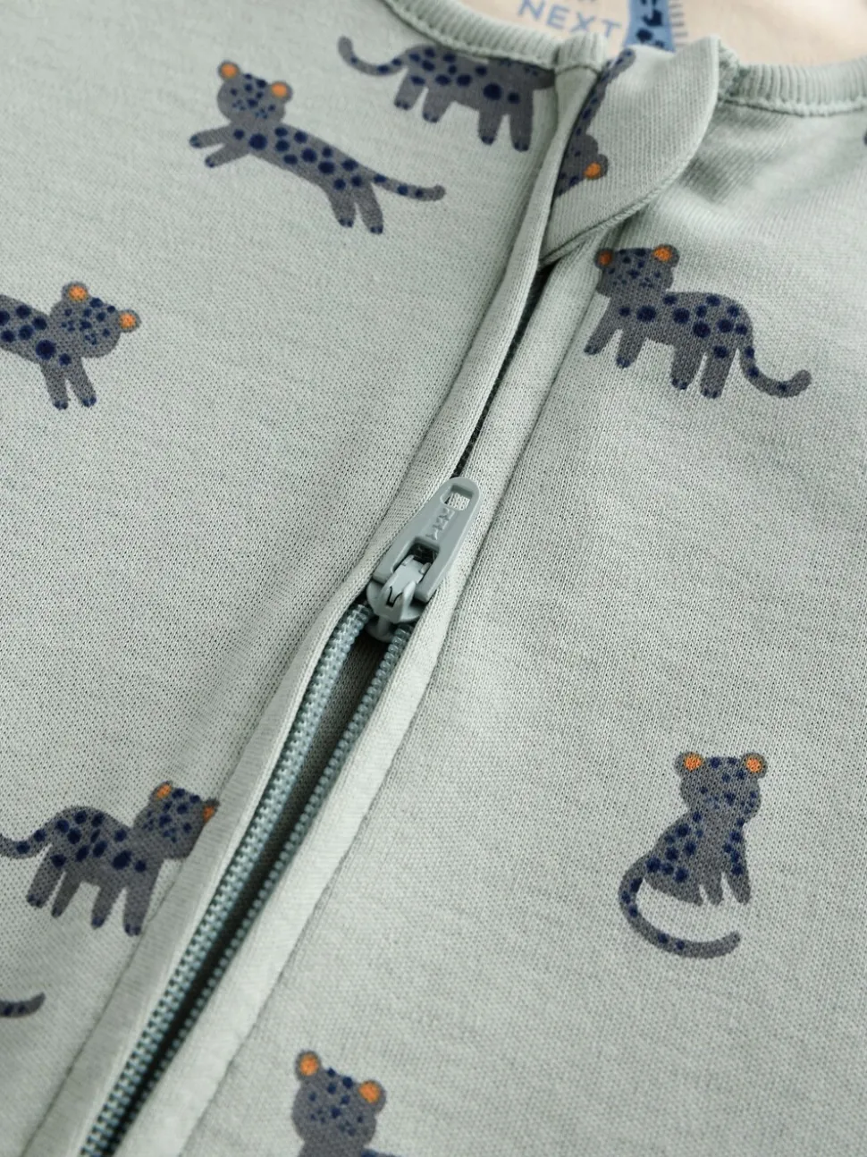 Blauwgroen - Verpakking van 3 baby-pyjama's met rits en print (0mnd -3jr)