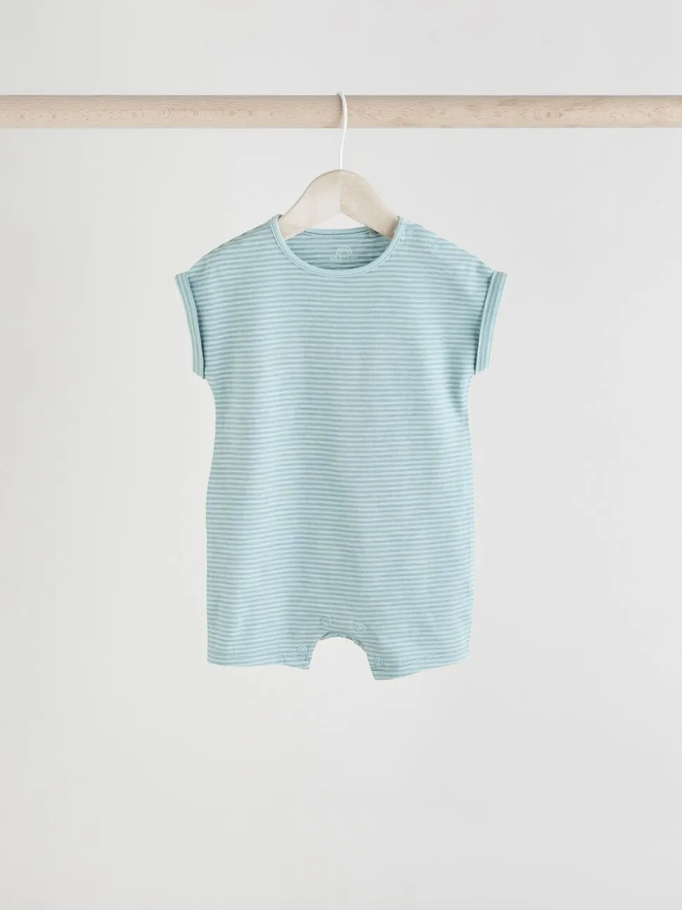 Blauwgroen - Verpakking van 4 100% katoenen Babyrompertjes