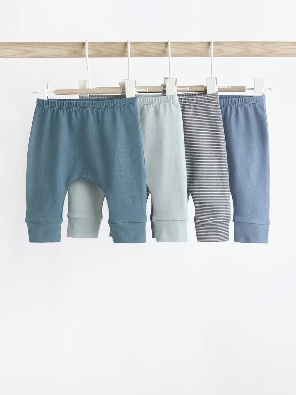 Blauwgroen - Verpakking van 4 babyleggings (0 mnd -3 jr)