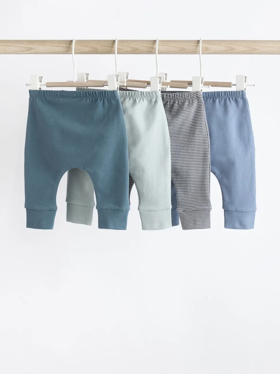 Blauwgroen - Verpakking van 4 babyleggings (0 mnd -3 jr)