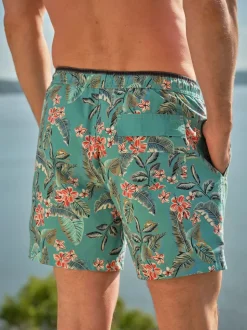 Blauwgroene kikkerprint - FatFace - Zwemshort