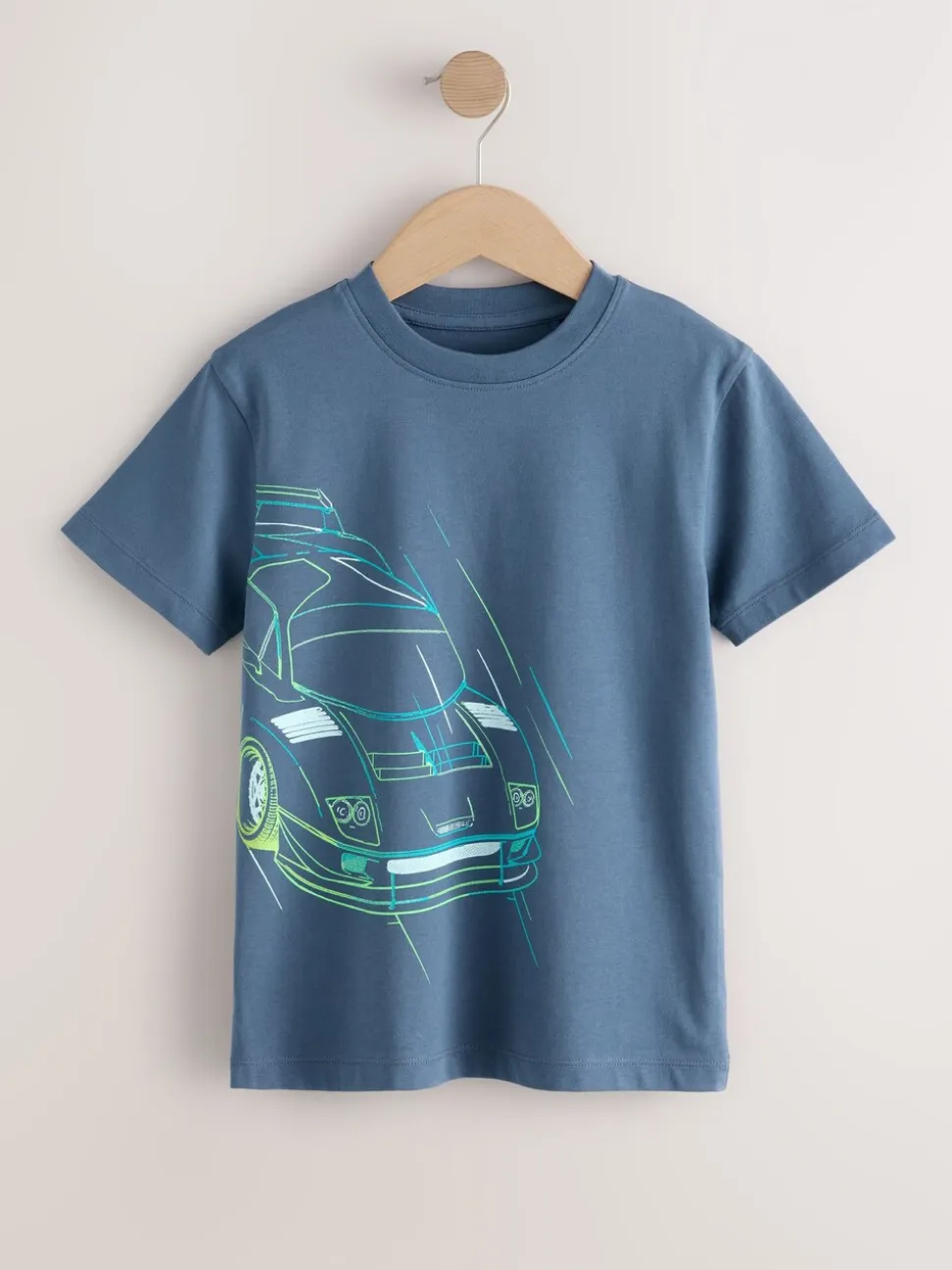 Blauw/groen/geel - Regular fit T-shirts met grafische print en korte mouwen 3 stuks (3-16jr)