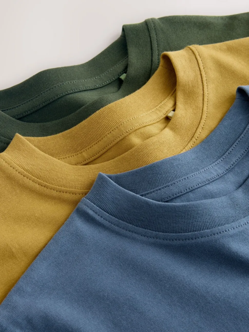 Blauw/groen/geel - Regular fit T-shirts met grafische print en korte mouwen 3 stuks (3-16jr)