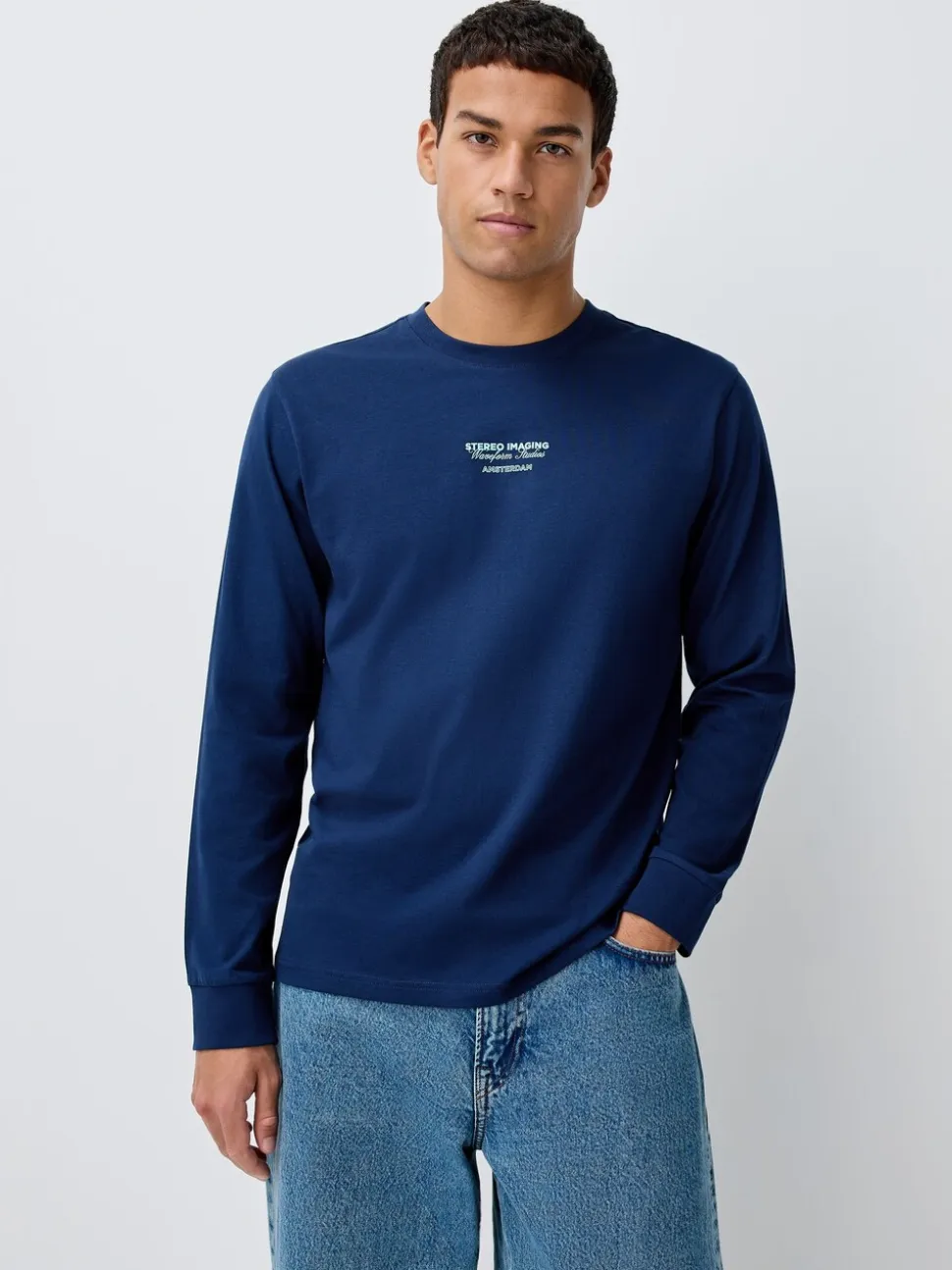 Blauw/Groen/Kiezelkleurig - Relaxed Fit Long Sleeve Graphic Multipack T-Shirt