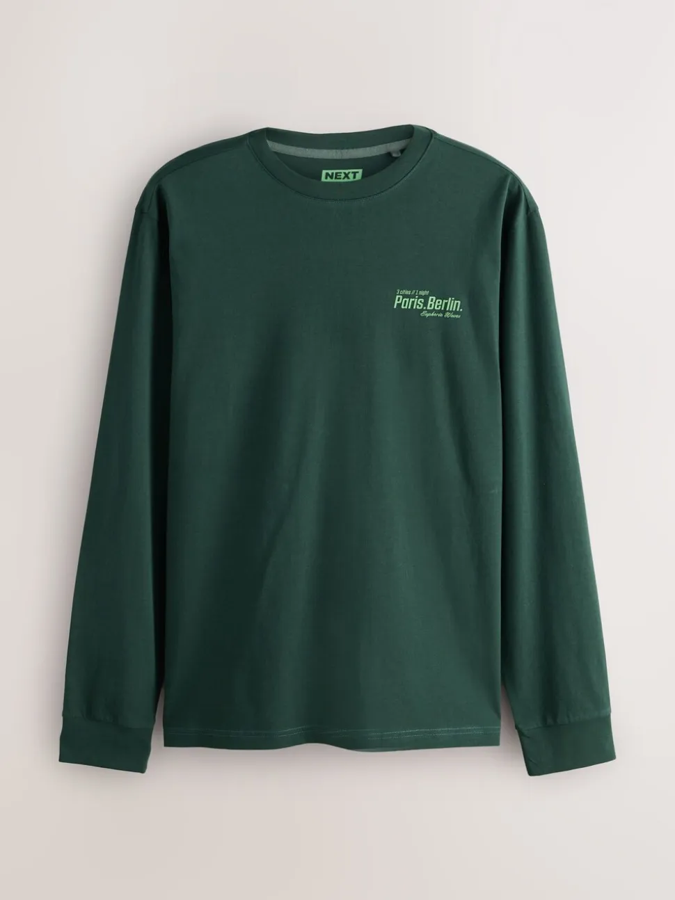 Blauw/Groen/Kiezelkleurig - Relaxed Fit Long Sleeve Graphic Multipack T-Shirt