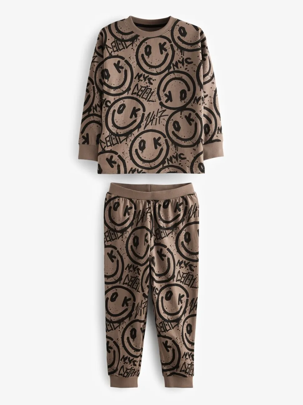 Blauw/Groen/Naturel personage - Verpakking van 3 pyjama's met lange mouwen (3-16 jr)