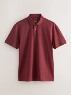 Blauwgroen/Zwart/Roest Rood - Set van 3 jersey poloshirts met korte mouwen