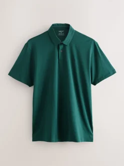 Blauwgroen/Zwart/Roest Rood - Set van 3 jersey poloshirts met korte mouwen