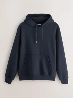 Blauw/kakigroen - Cotton Rich Jersey Overhead Hoodies 2 Pack