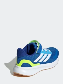 Blauw/limoengroen - adidas Runfalcon 5 kindersneakers met elastische veters