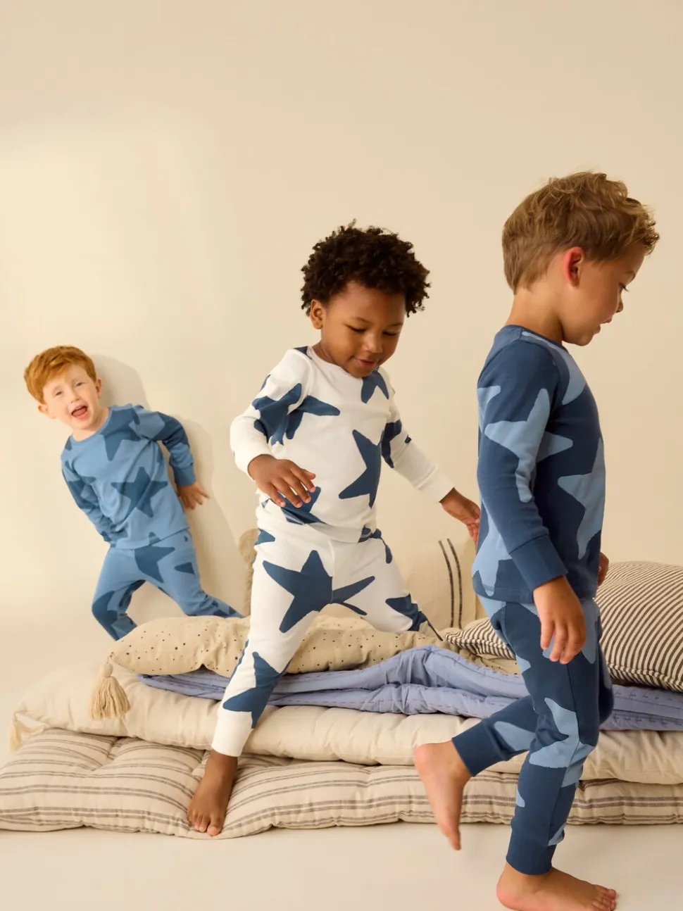 Blauw/marine - Verpakking van 3 knusse pyjama's (9 mnd-10 jr)