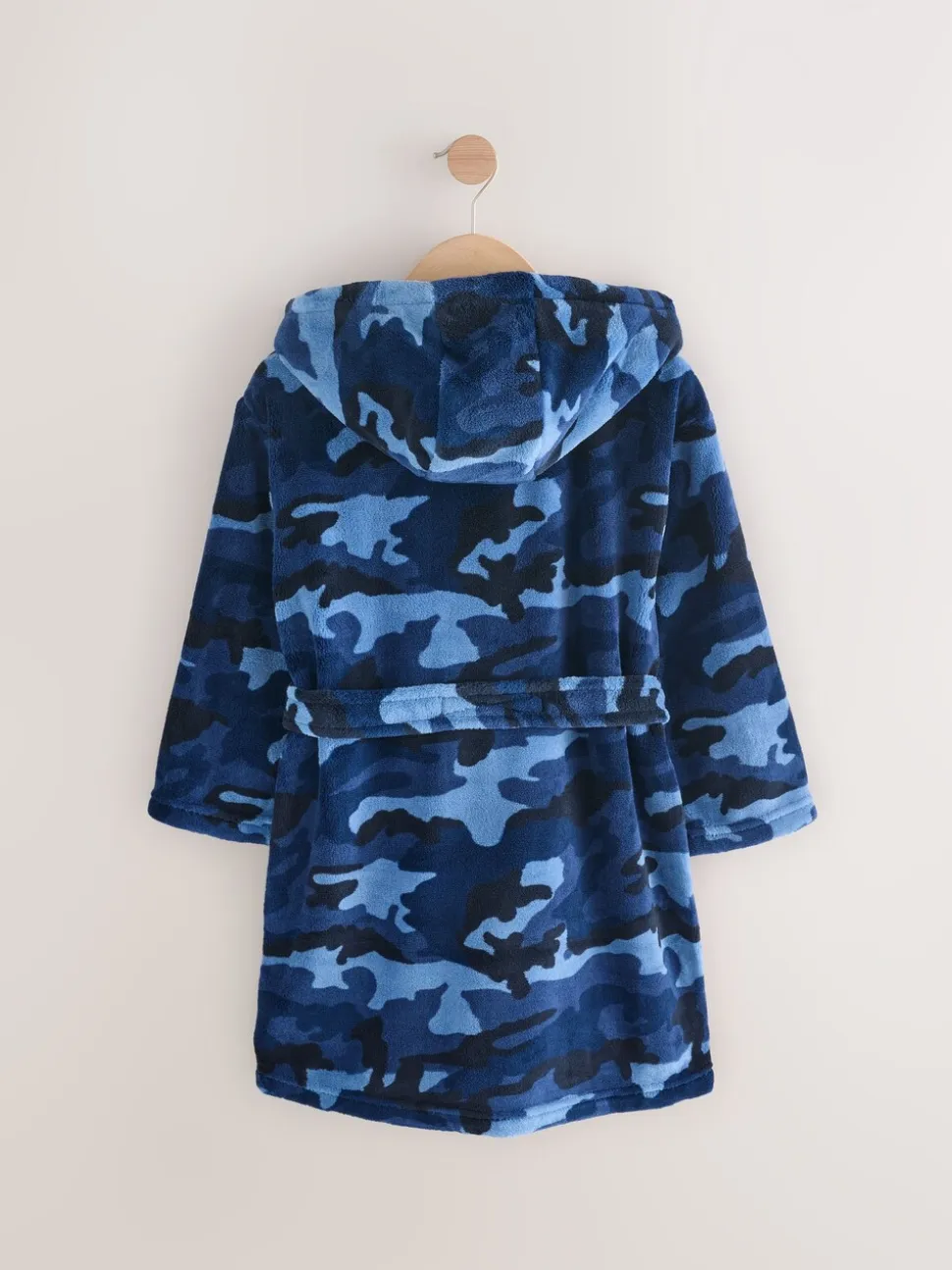 Blauw/marineblauw camouflage - Fleece badjaspyjama (1.5-16jr)