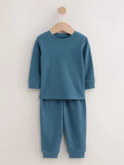Blauw/marineblauw/grijs - Verpakking van 3 relaxed fit pyjama's (9mnd-12jr)