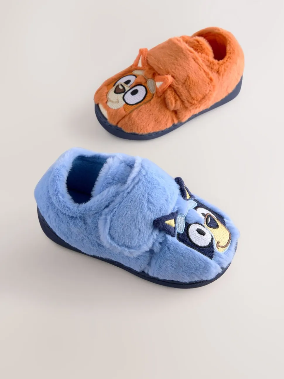 Blauw/oranje - Bluey pantoffels met antislip-zool