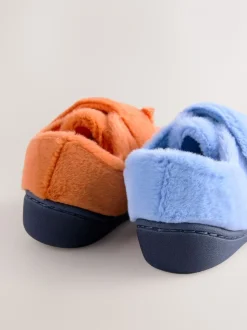 Blauw/oranje - Bluey pantoffels met antislip-zool