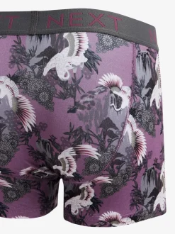 Blauw/paars - Animal - 4 Boxershorts zonder plooi
