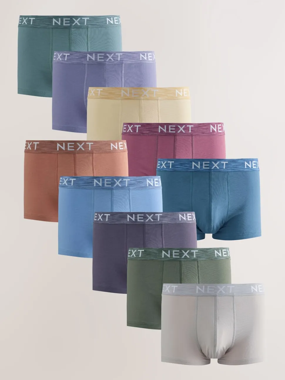 Blauw/paars/rood - Hipster boxers van katoenrijke mix