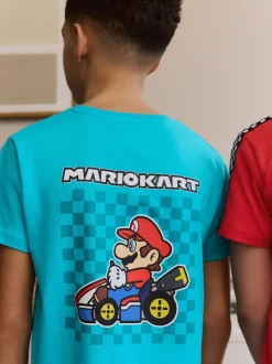 Blauw/rode Mario Kart - Korte 100% katoenen pyjama's verpakking van 2 (3 - 16 jr)
