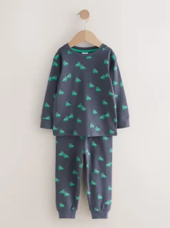 Blauw/Rood/Crème - Verpakking van 3 knusse pyjama's (9 mnd-10 jr)