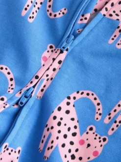 Blauw/roze met karakteristieke dierenprint - 3 Pack Baby-pyjama's met tweewegrits (0mnd -2jr)