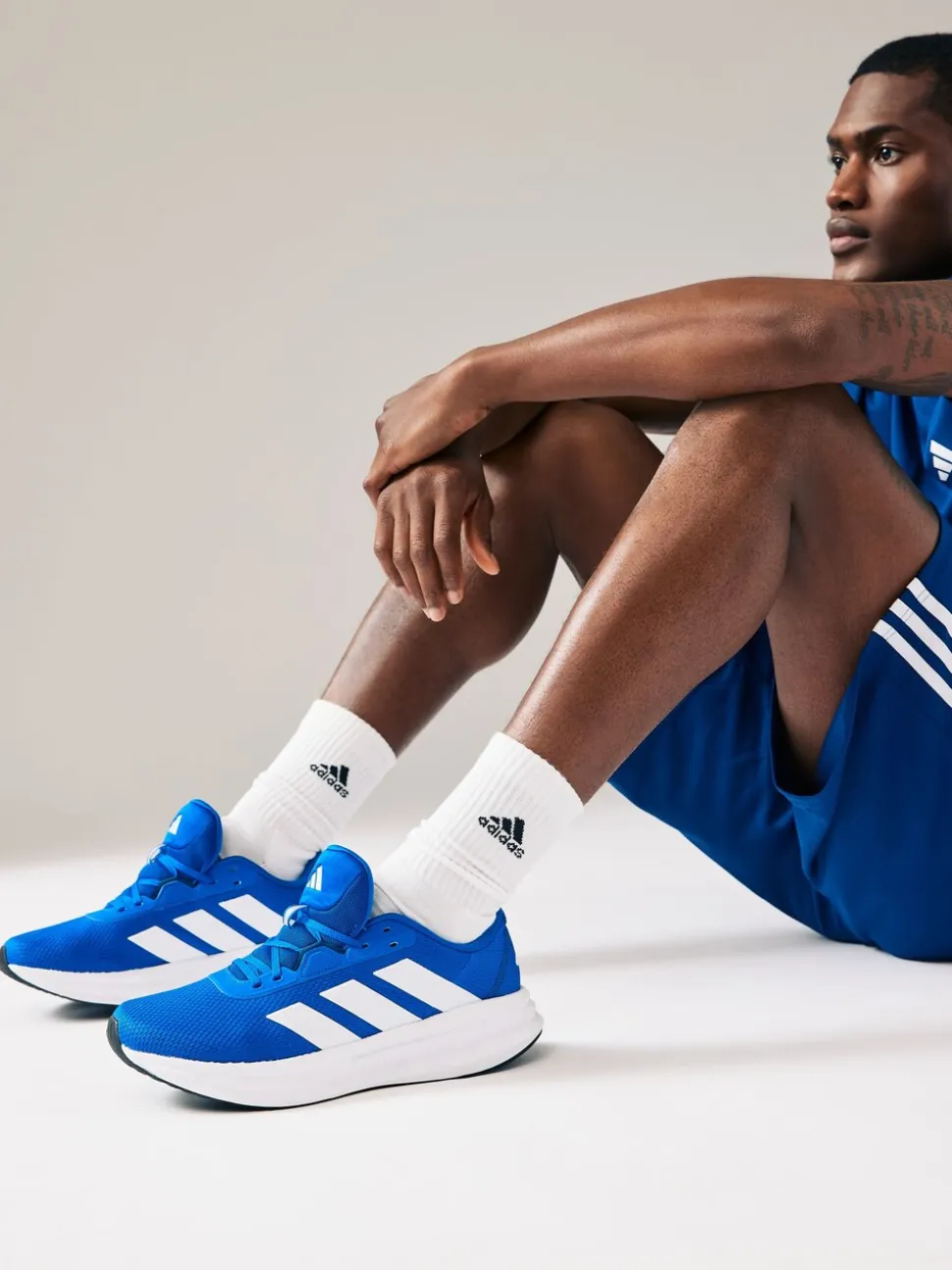 Blauw/wit - adidas Galaxy 7 hardloopschoenen