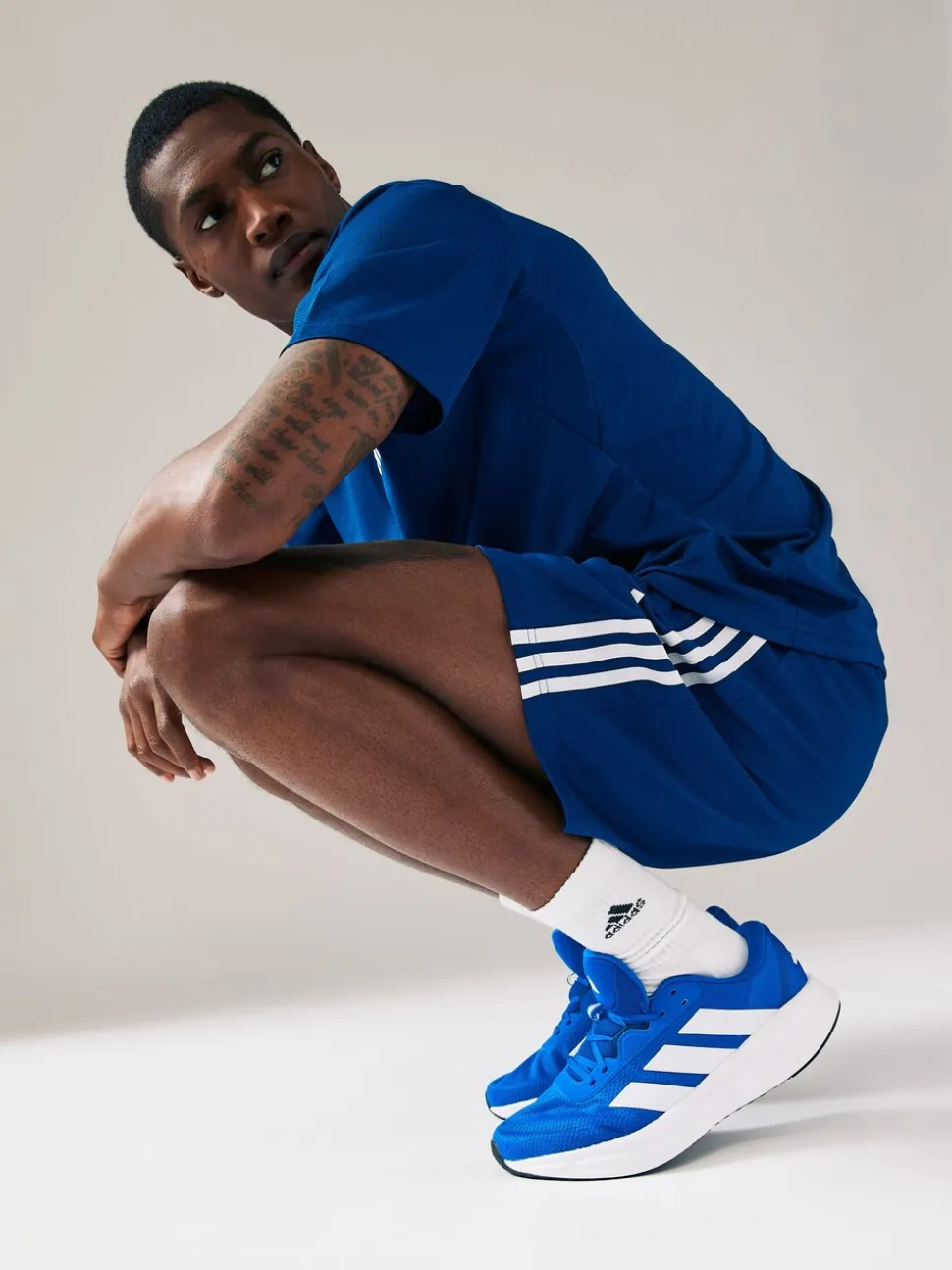 Blauw/wit - adidas Galaxy 7 hardloopschoenen