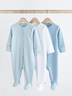 Blauw/wit - Babypyjama's (0-2 jr)