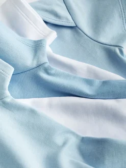 Blauw/wit - Effen babyrompertjes