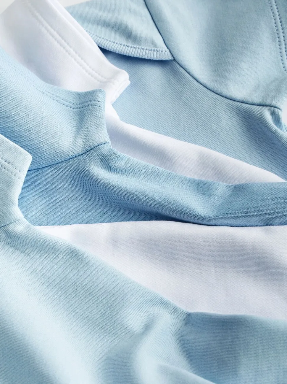 Blauw/wit - Effen babyrompertjes