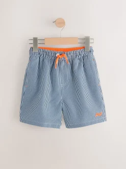 Blauw/wit - Gestreept zwemshort (3-16jr)